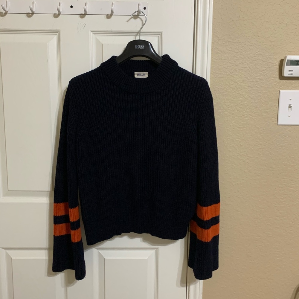 Shopbop orange stripped crew neck sweater